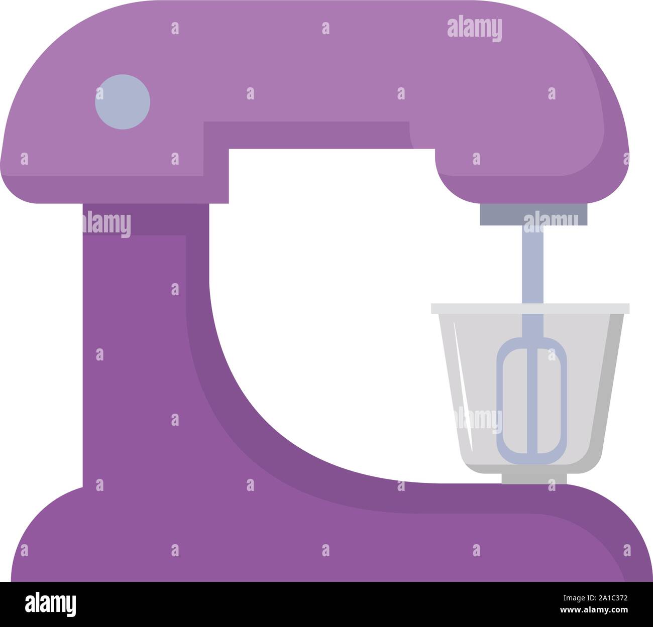 Purple mixer, illustration, vector on white background. Stock Vector