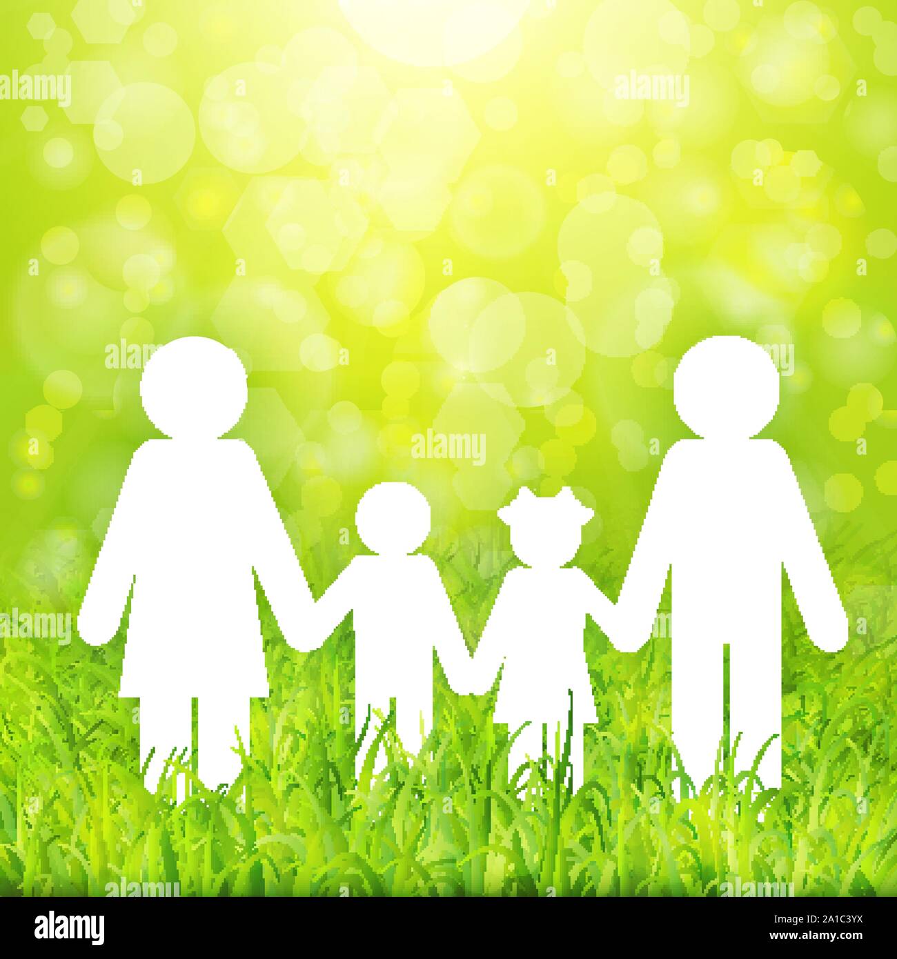 Happy family concept vector background Stock Vector Image & Art - Alamy