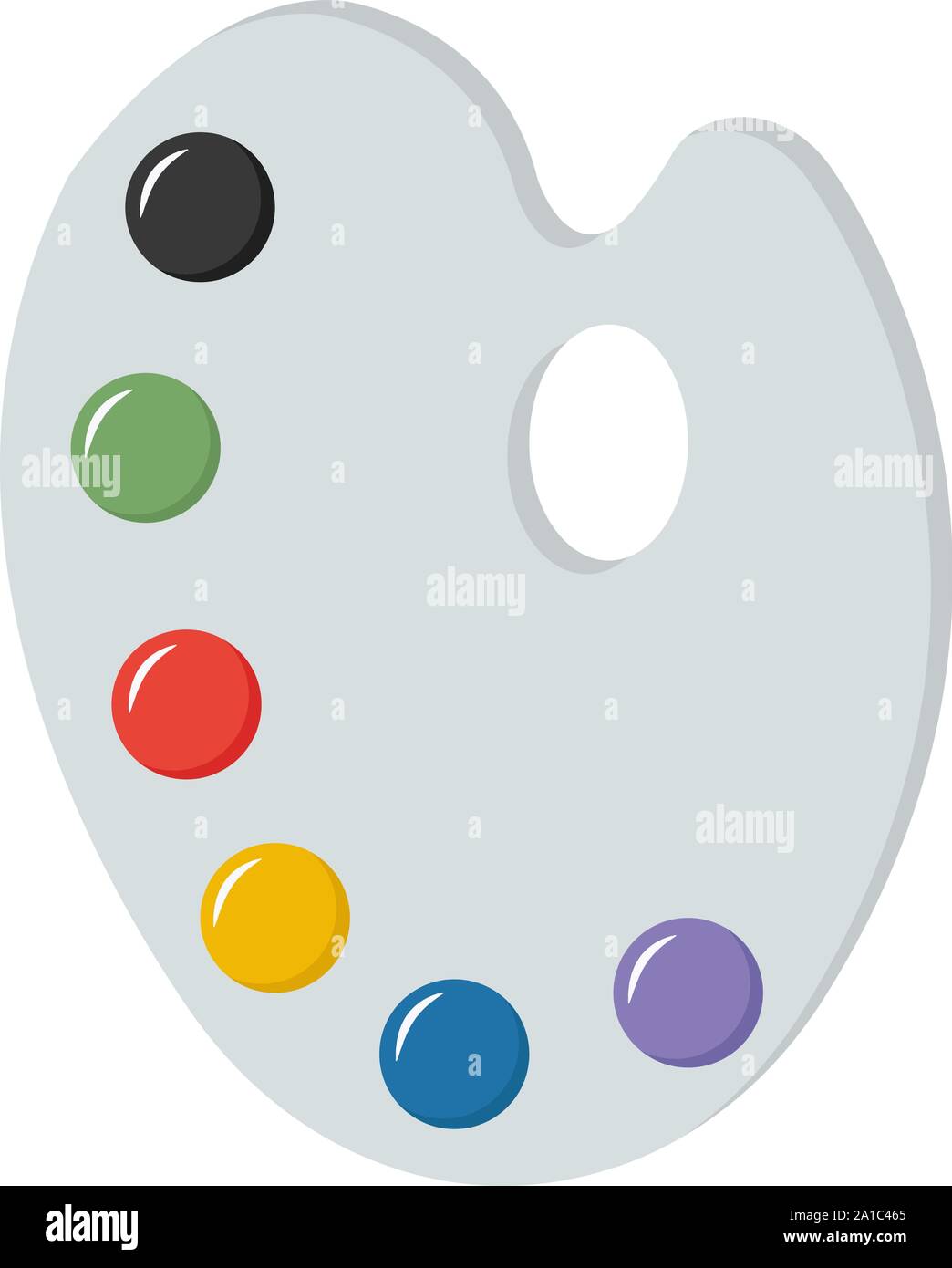 White color palette, illustration, vector on white background Stock ...