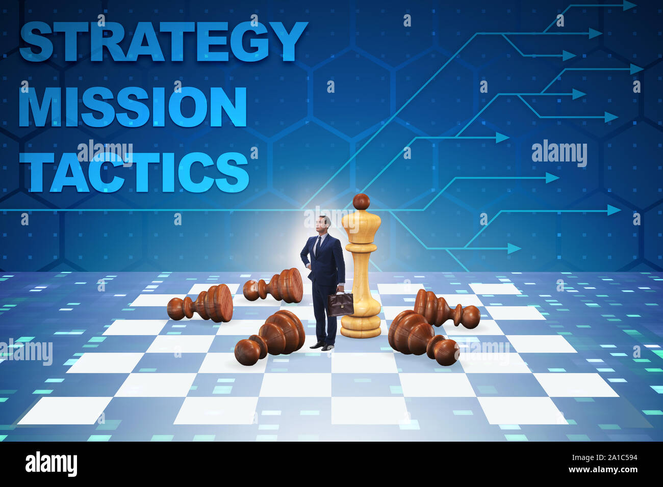 The strategy and tactics concept with businessman Stock Photo - Alamy - By Simply Looking At The Tactics