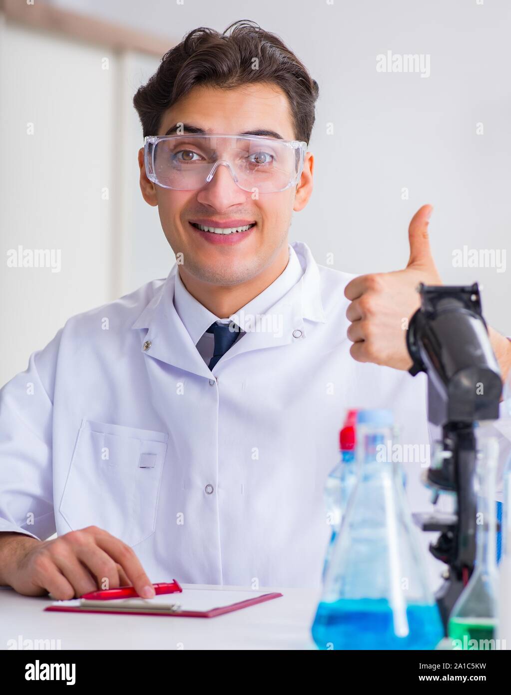 The lab assistant testing water quality Stock Photo Alamy