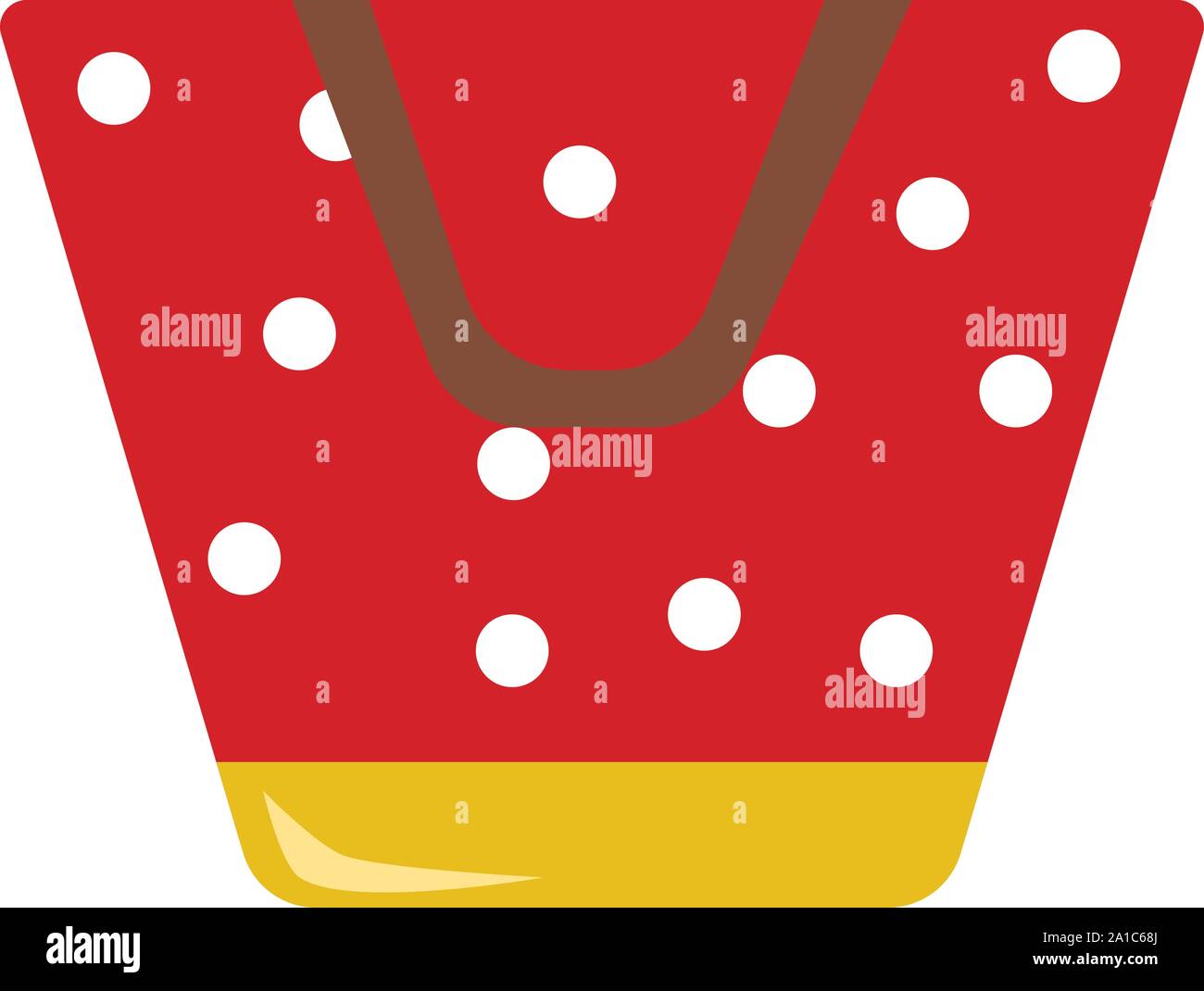 Beach bag, illustration, vector on white background. Stock Vector