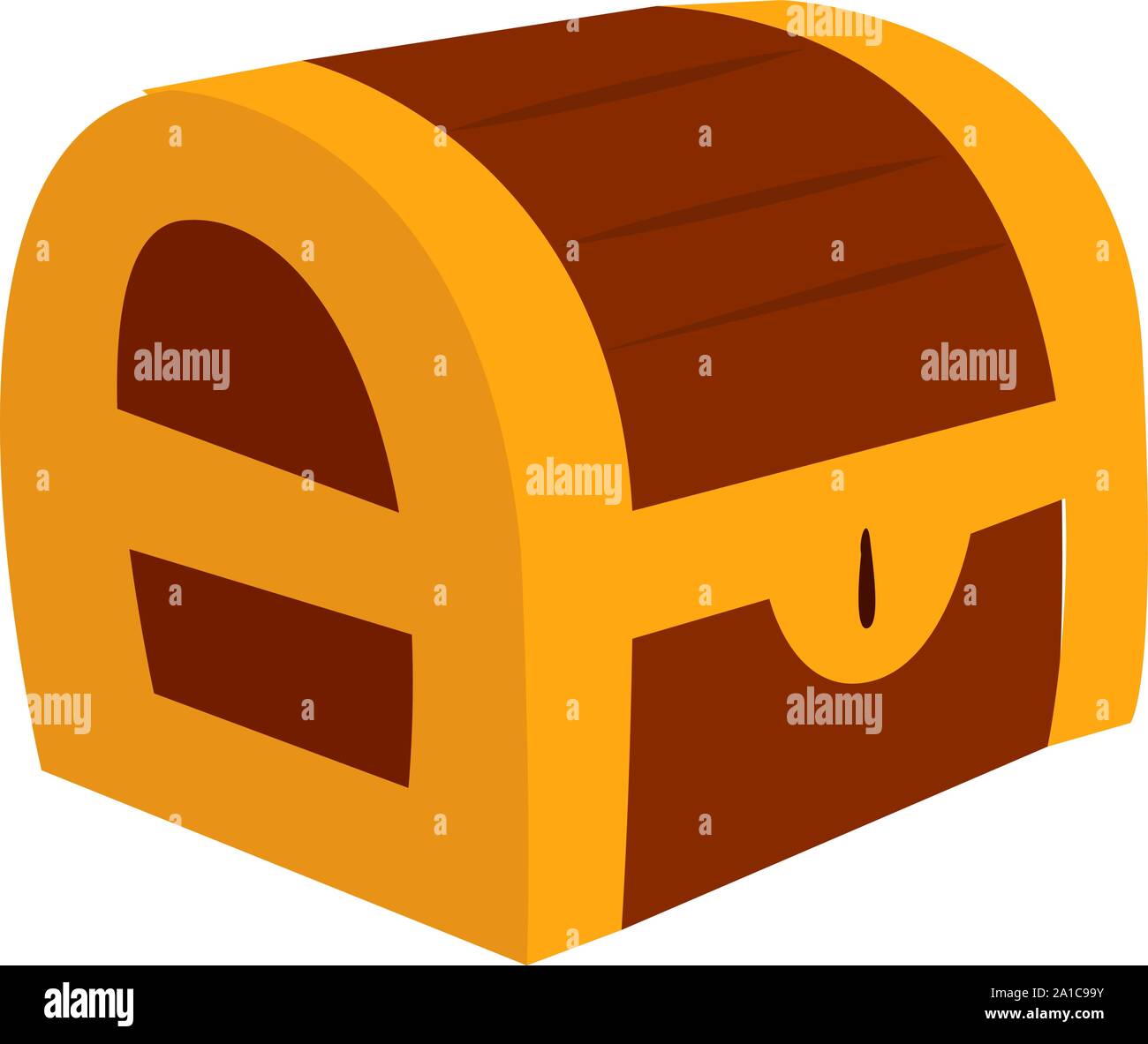 Chest, illustration, vector on white background. Stock Vector