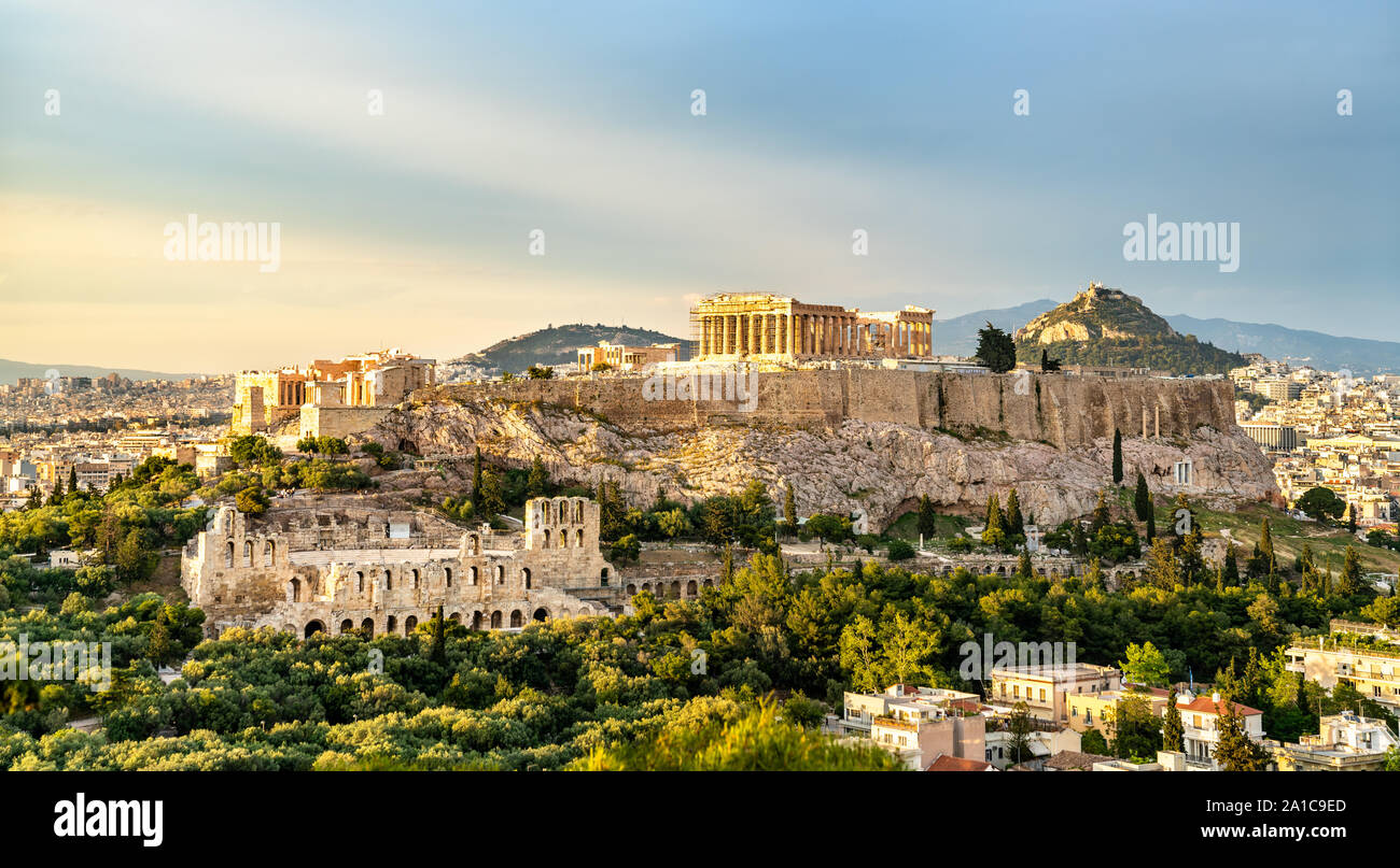 Beautiful sunset parthenon acropolis hi-res stock photography and ...