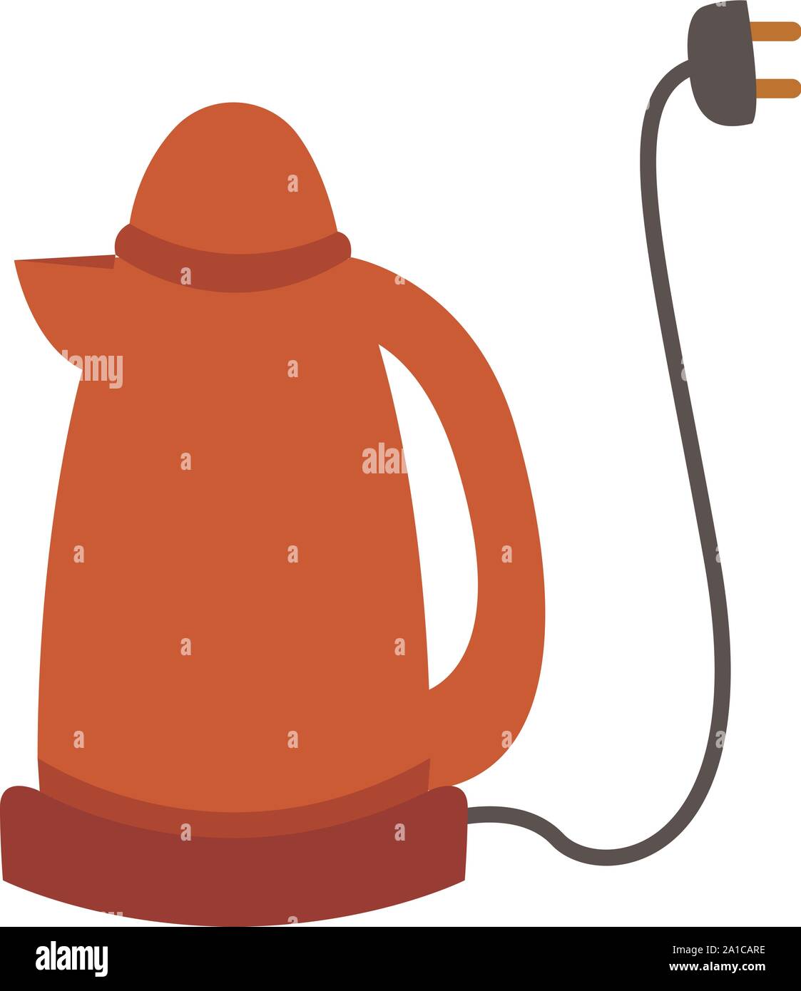 Electric kettle, illustration, vector on white background. Stock Vector