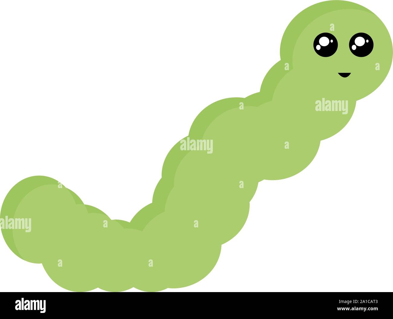 Catepillar, illustration, vector on white background. Stock Vector