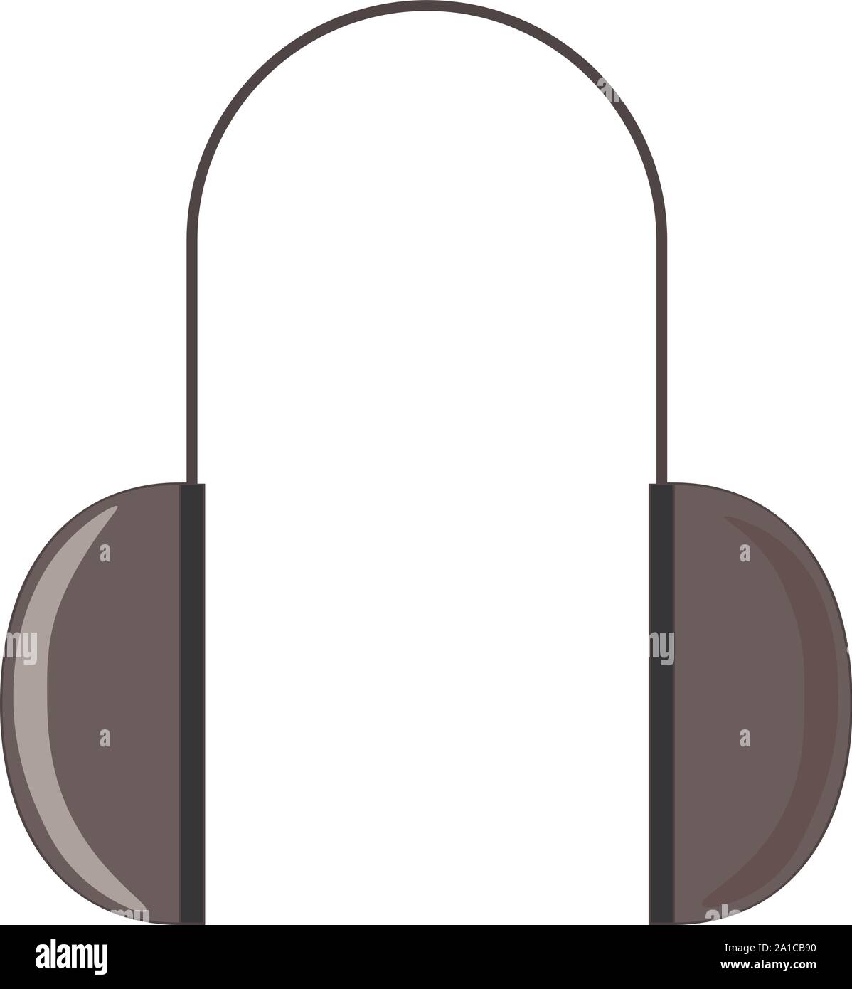 Black silhouette head headphones vector hi-res stock photography and ...