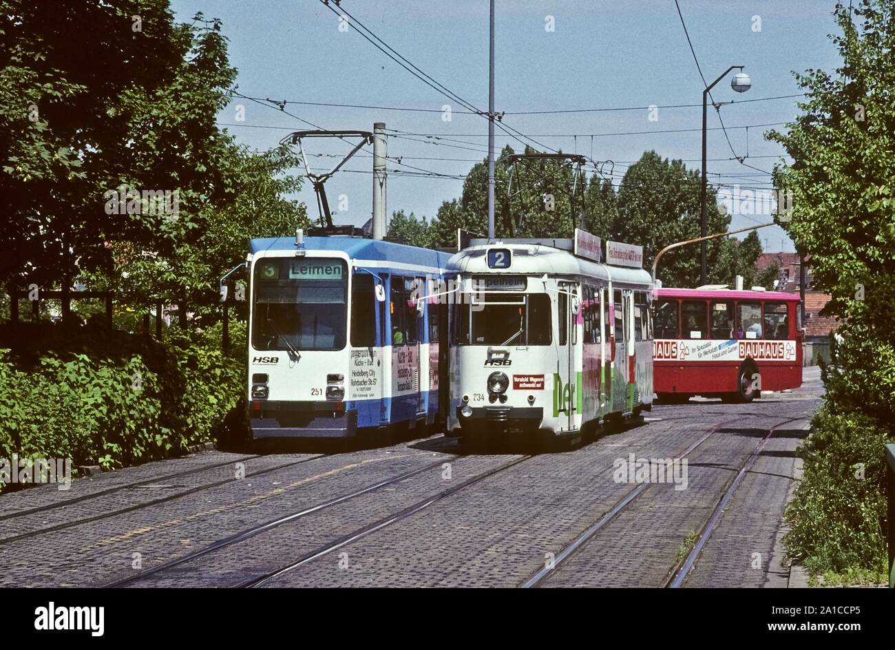 Heidelberg, Straßenbahn, historische Aufnahme Stock Photo