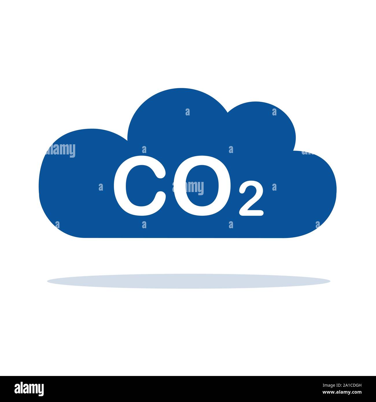 CO2 blue cloud isolated on white background vector illustration EPS10 Stock Vector