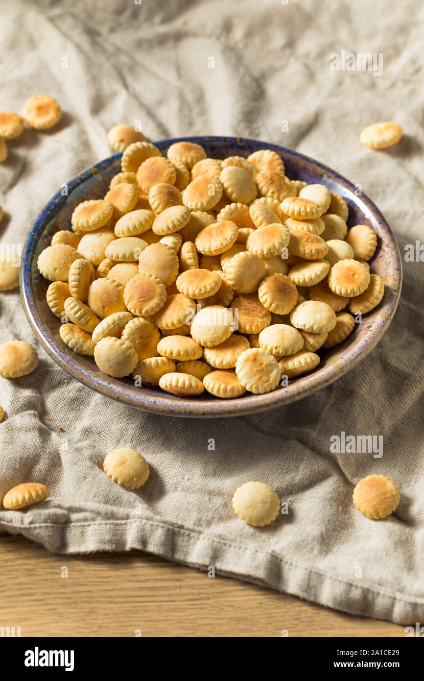 Whole Grain Oyster Crackers with Sea Salt Stock Photo Alamy