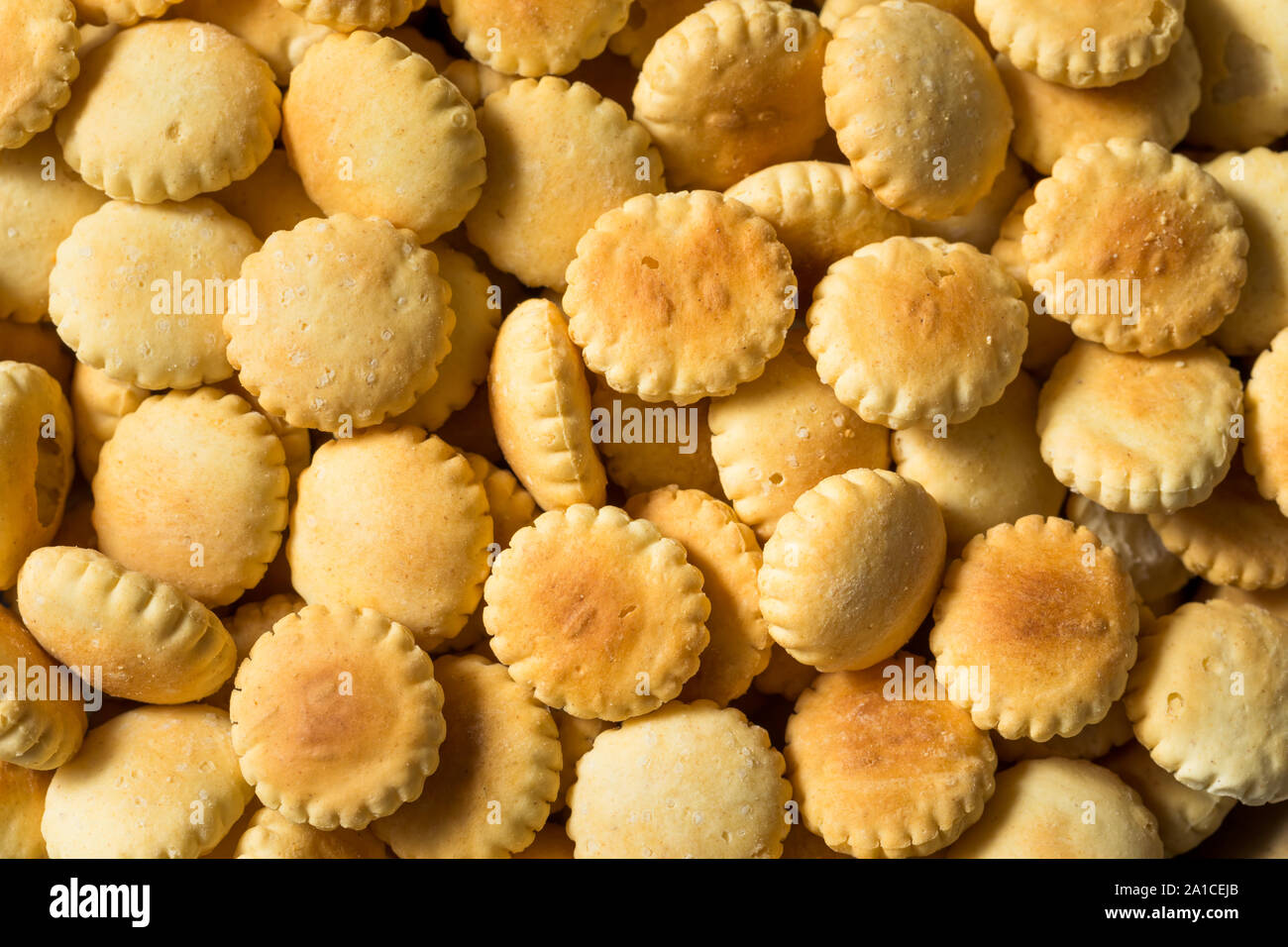 Whole Grain Oyster Crackers with Sea Salt Stock Photo Alamy