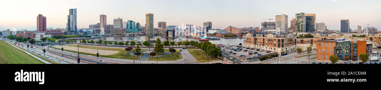 Baltimore in the state of Maryland, United States of America, view of ...