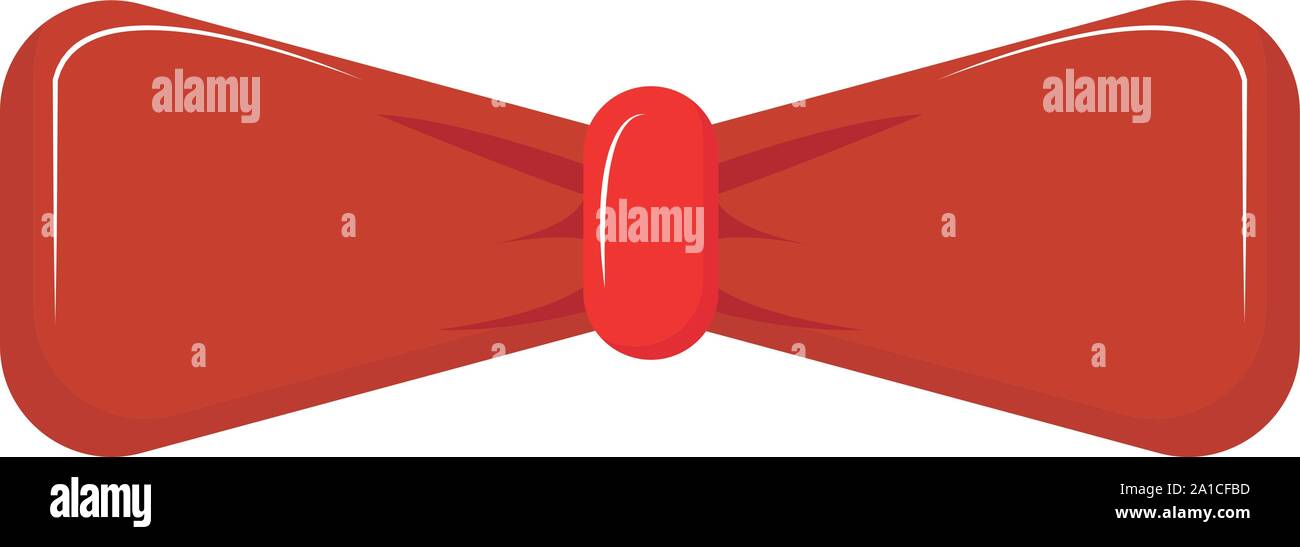 Red bow, illustration, vector on white background Stock Vector Image ...