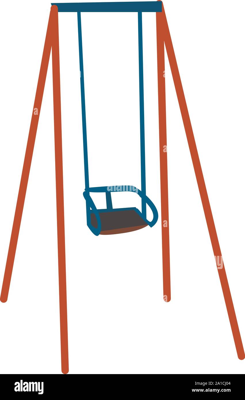 Swing, illustration, vector on white background Stock Vector Image