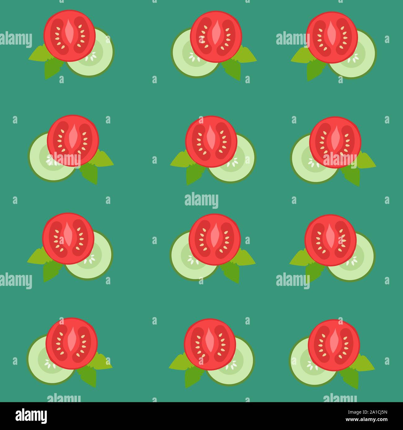 Tomatoes wallpaper, illustration, vector on white background Stock