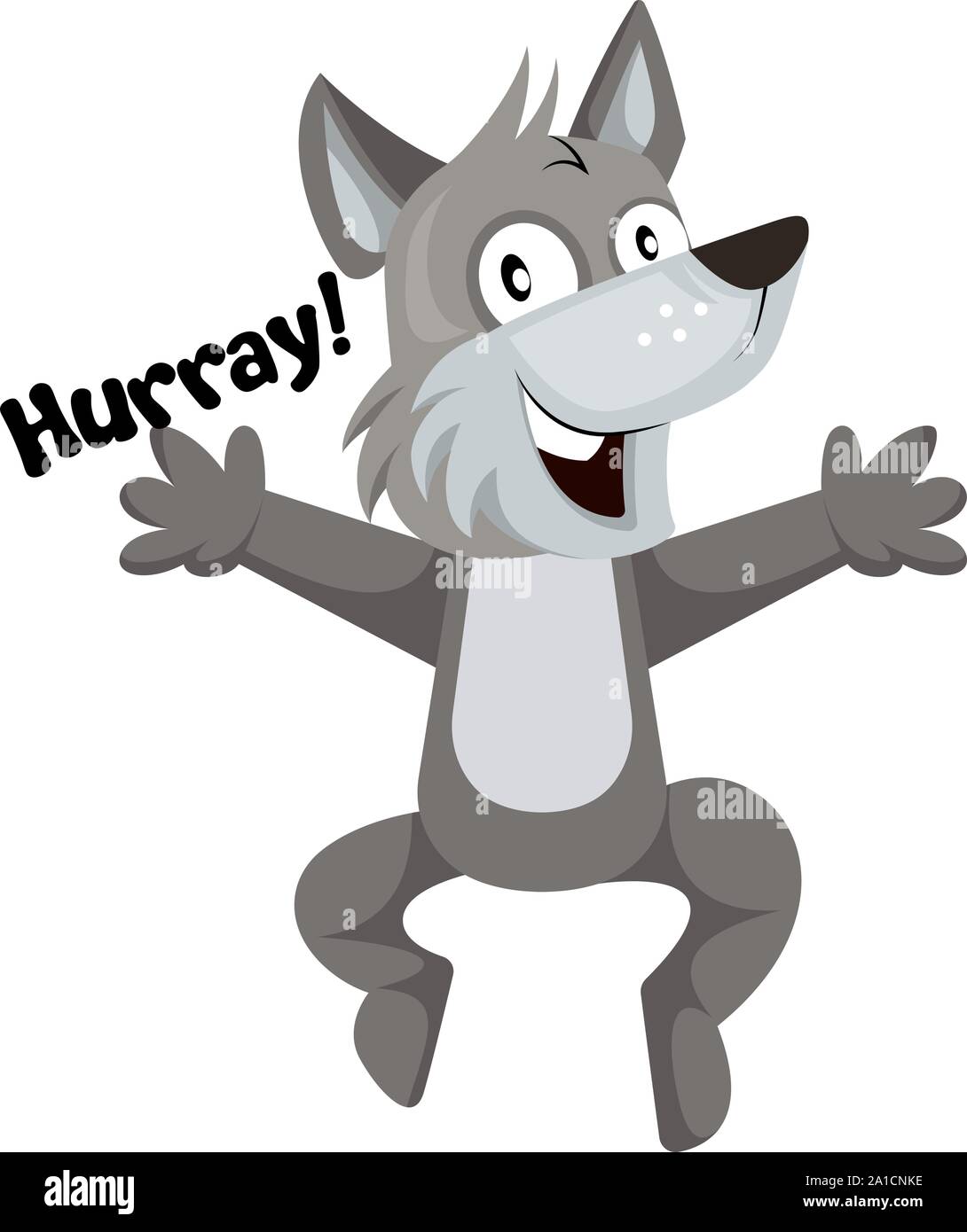 Happy wolf Cut Out Stock Images & Pictures - Alamy