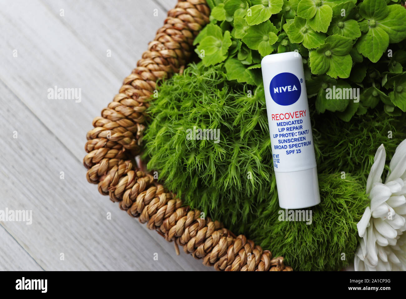 Nivea Lip Care Product Stock Photo