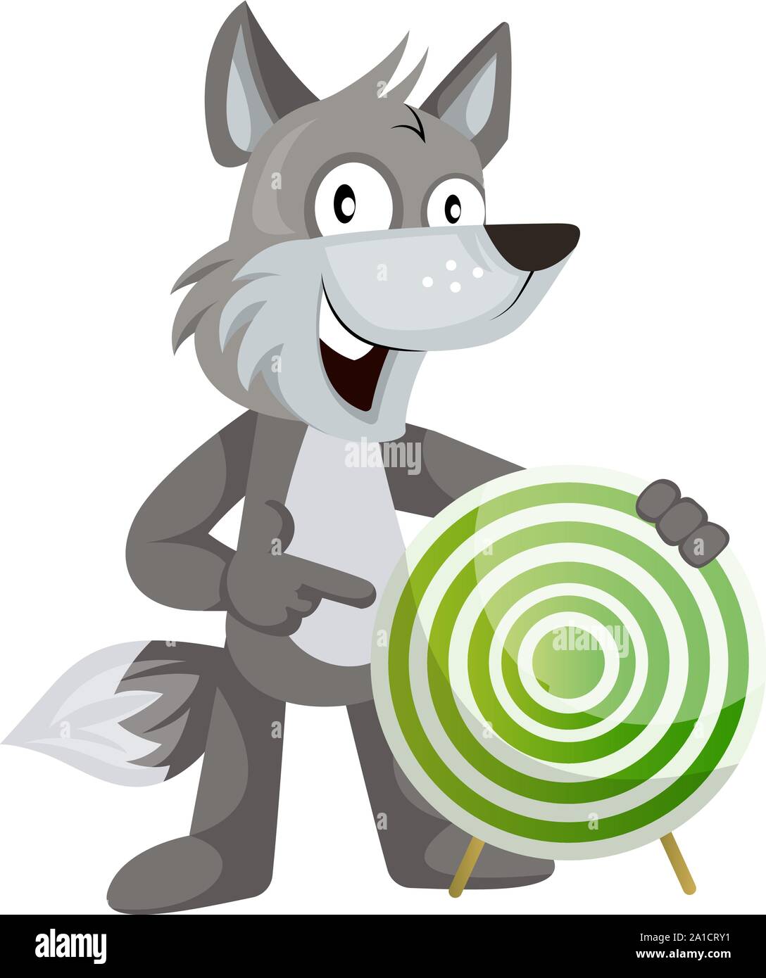 Target Wolf Wolf with target, illustration, vector on white background Stock Vector ...