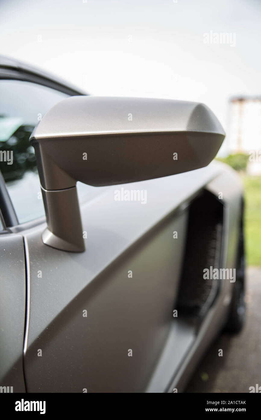 Car door trim with black leather upholstery on a white isolated background  for repair and replacement in a car service. Spare parts catalog Stock  Photo - Alamy