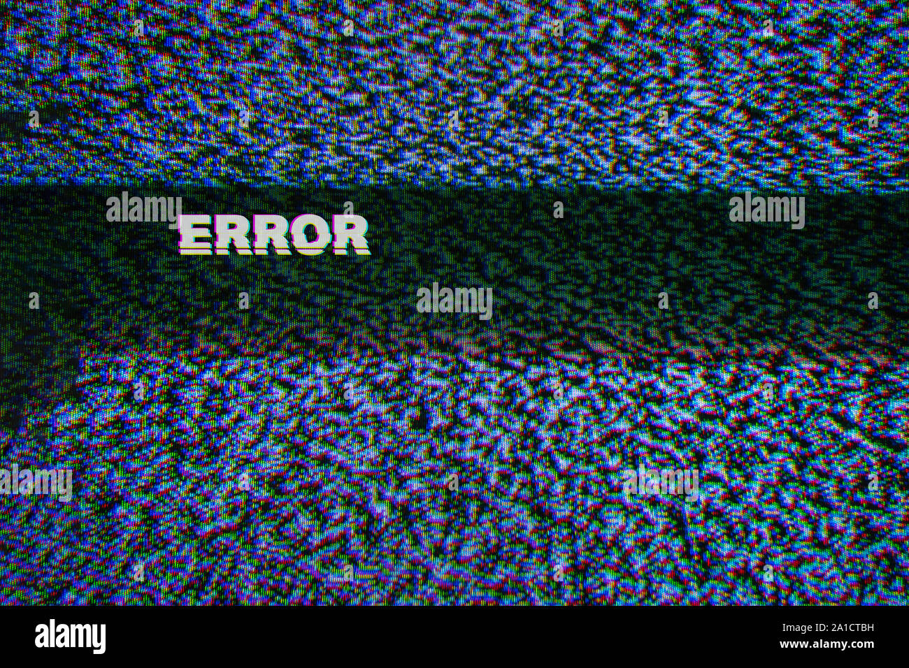 Glitch style, Abstract LED screen glitch pattern background. Stock Photo