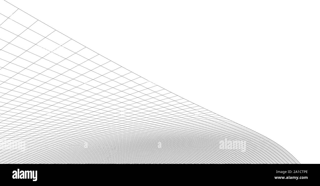 Abstract wireframe background. 3D grid technology illustration ...
