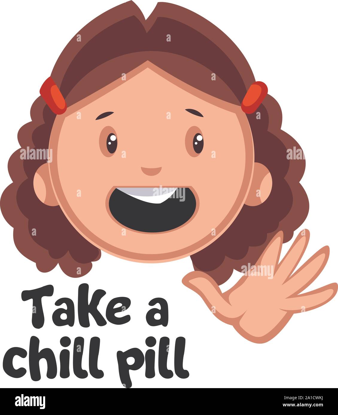 Chill Out Girl Illustration Vector On White Background Stock Vector