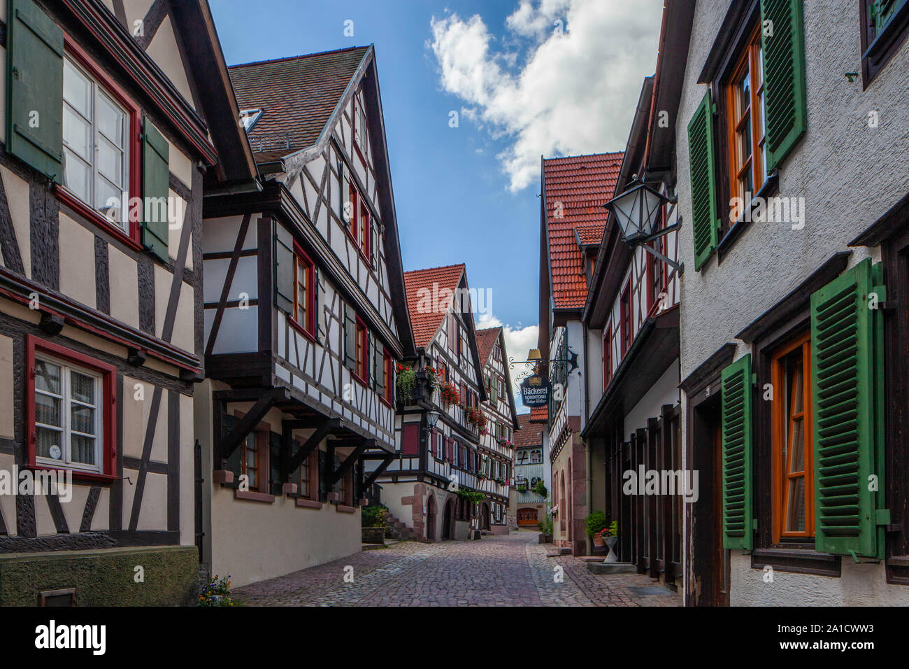 Timber-framed house in Schiltach, Rottweil, Baden-Württemberg, Germany Stock Photo