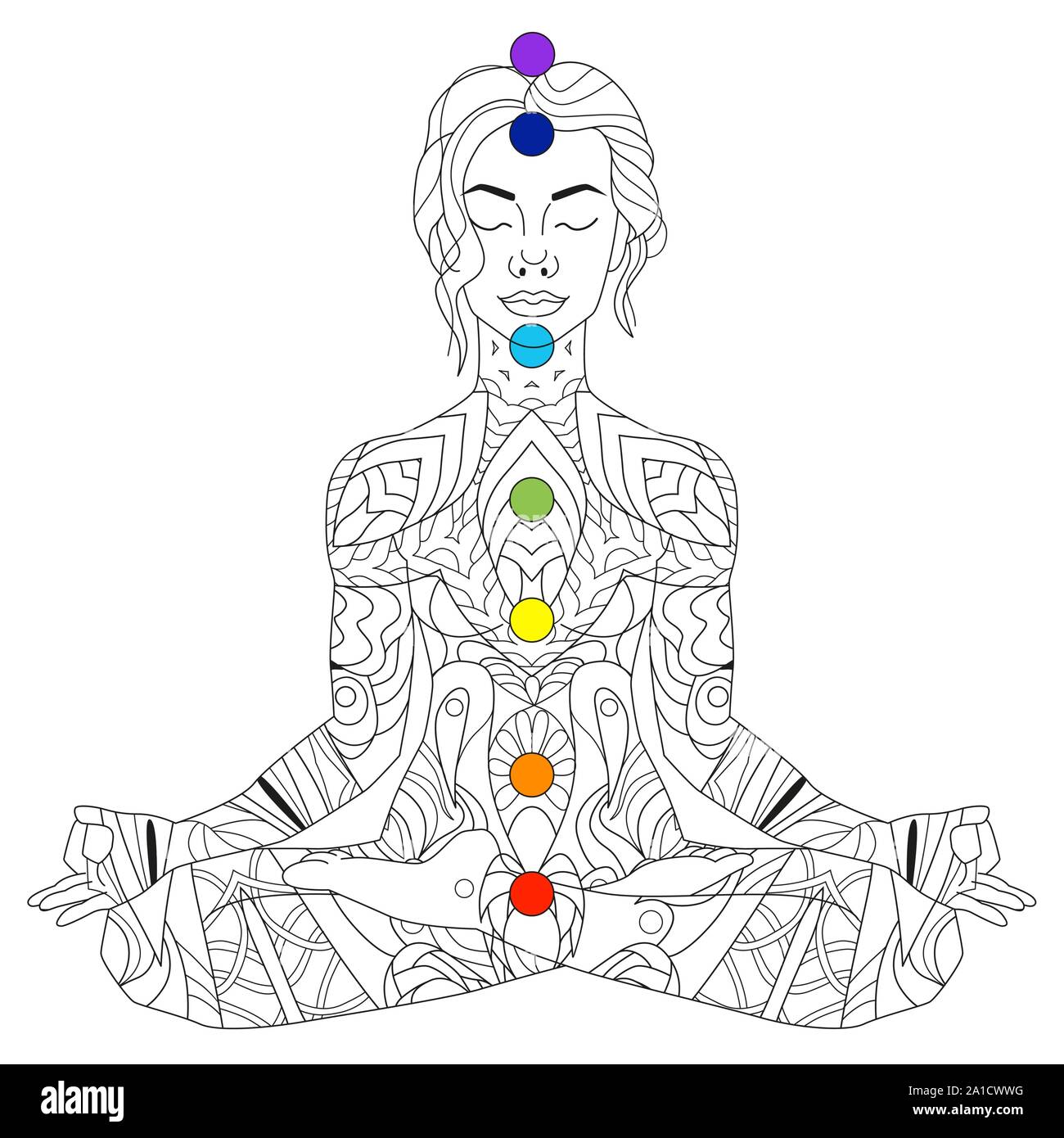 Yoga mandala lotus position chakra meditation Buddha OM Sticker