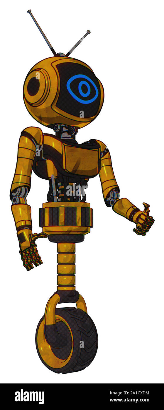 Bot containing elements: digital display head, large eye, retro ...