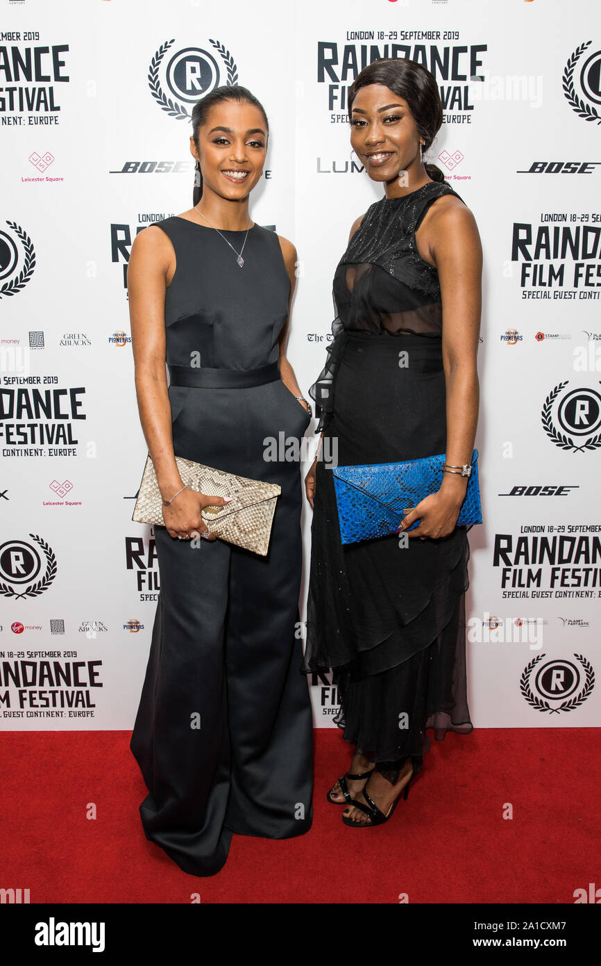 London, UK. 24th Sep, 2019. Jasmine Jobson and a guest attend the Film