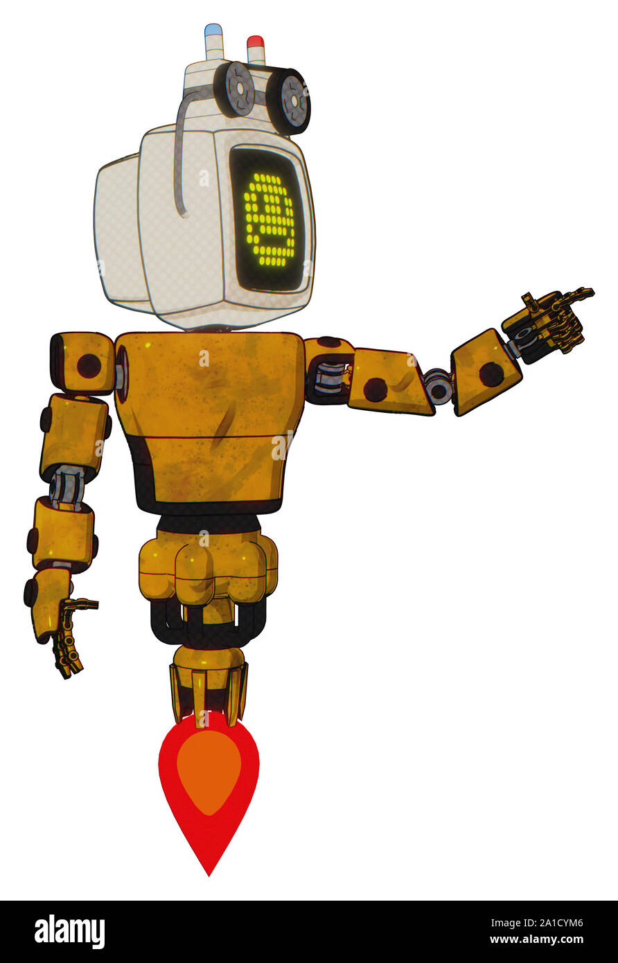 Yellow Face Computer Android containing elements: old computer monitor, yellow happy face ...