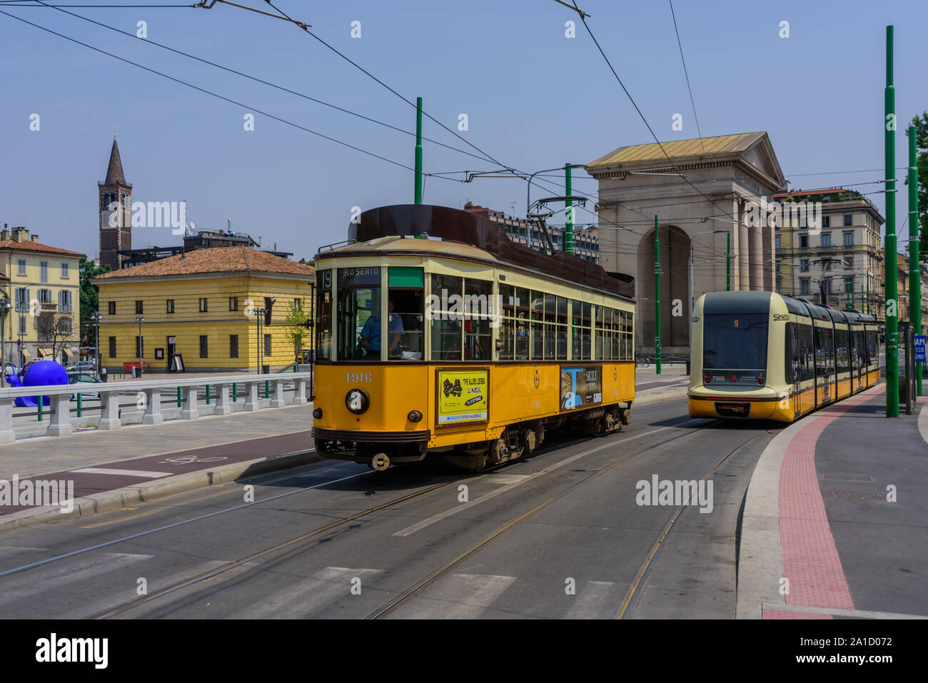 Mailand, Straßenbahn Milano, Tramway Stock Photo Alamy