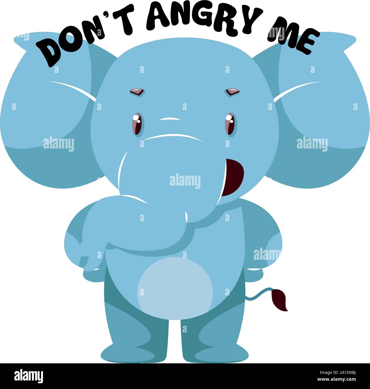 Angry elephant, illustration, vector on white background Stock Vector Image  & Art - Alamy