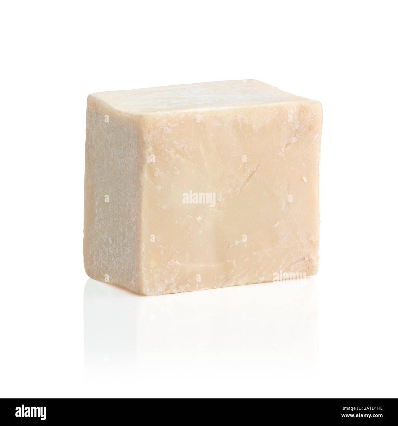 soap bar block made from olive oil. in original rough style. Stock Photo