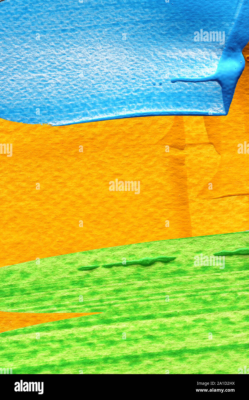 Close up of abstract color ink brush marks Stock Photo - Alamy