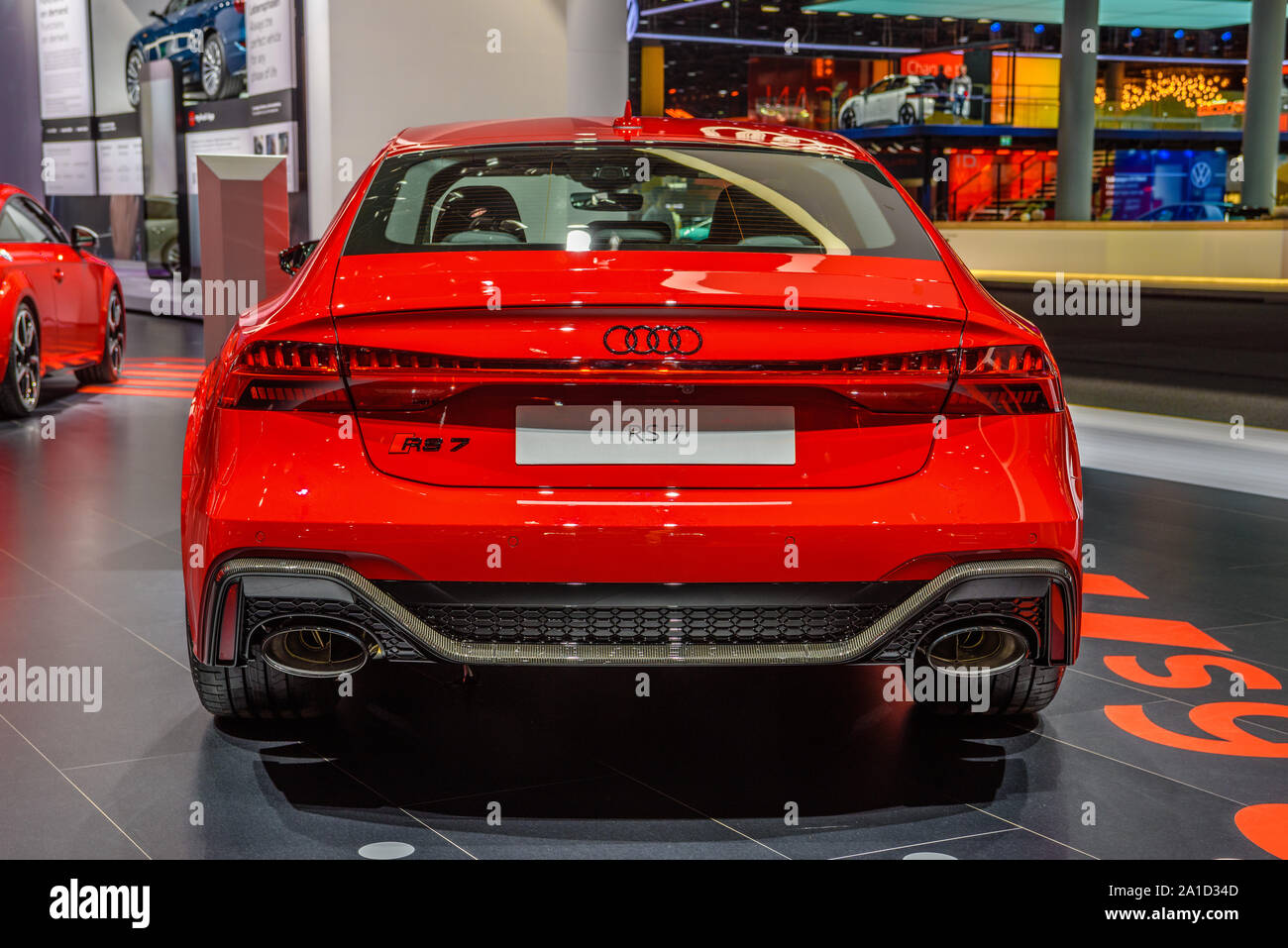 Frankfurt Germany Sept 19 Red Audi Rs7 4k8 Sedan Iaa International Motor Show Auto Exhibtion Stock Photo Alamy