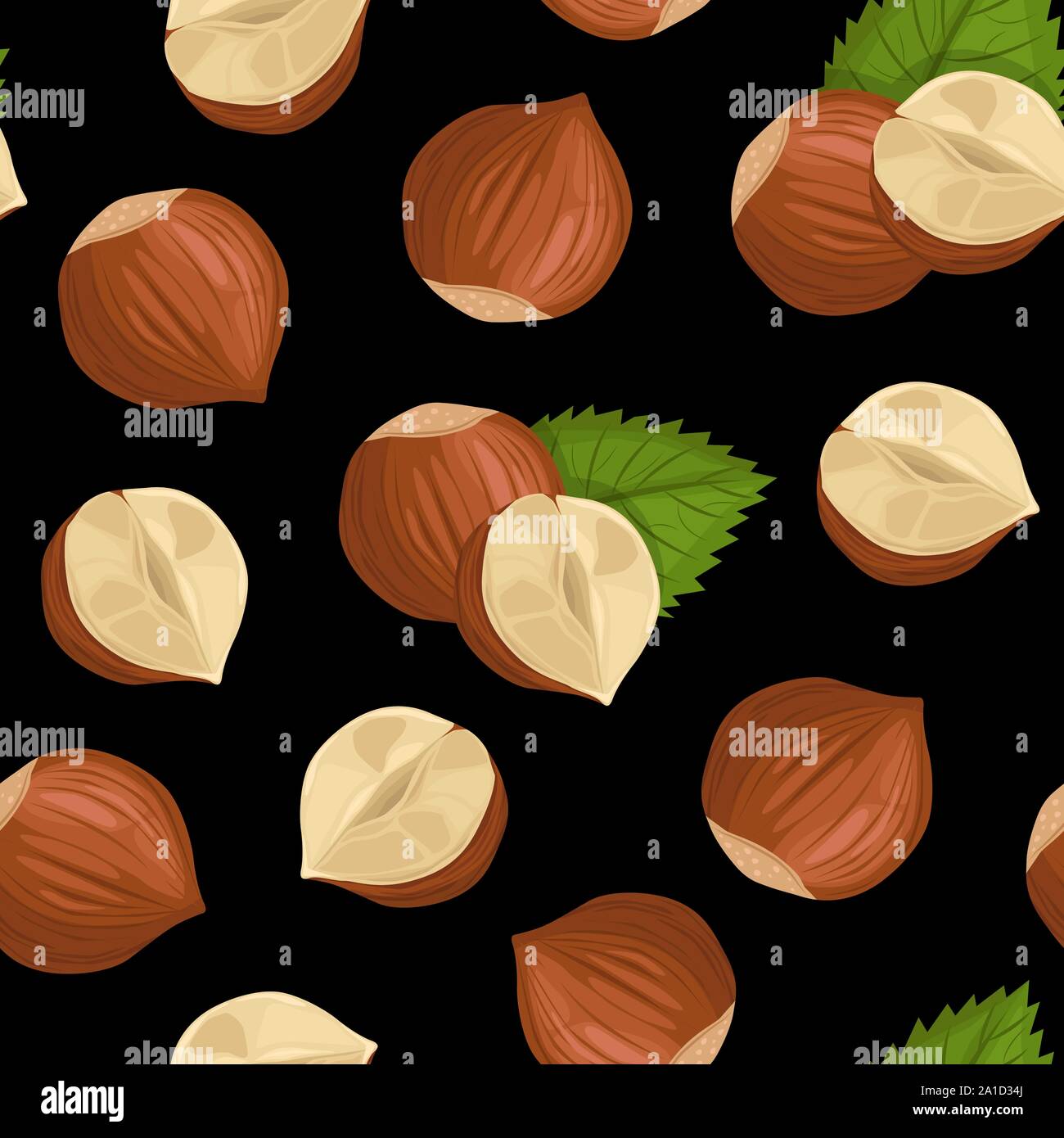 pattern with hazelnut Stock Vector Image & Art - Alamy