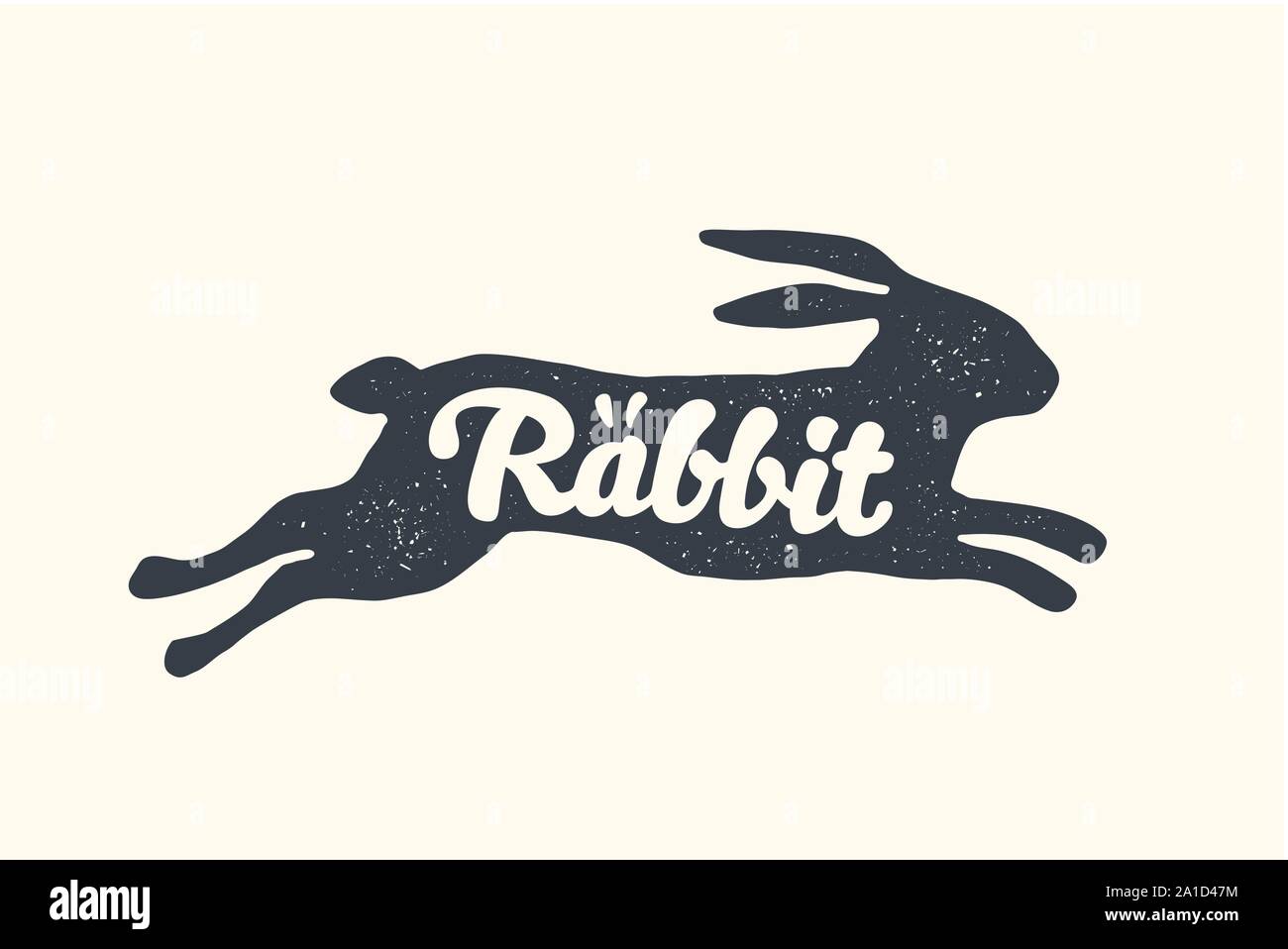 Rabbit, lettering. Design of farm animals - Rabbit Stock Vector Image ...