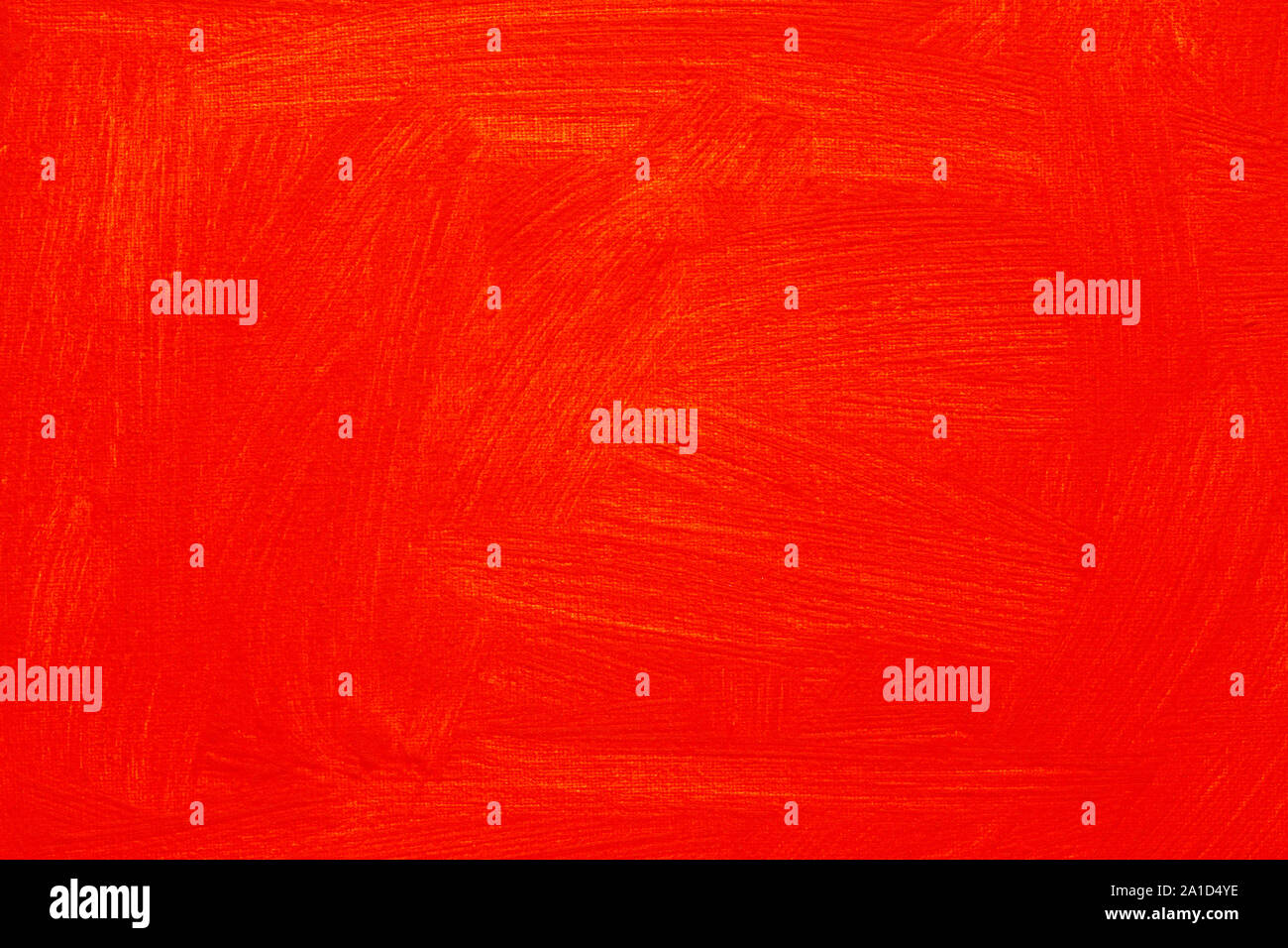 Abstract red orange painted full frame background, real oil painting on canvas by hand Stock Photo