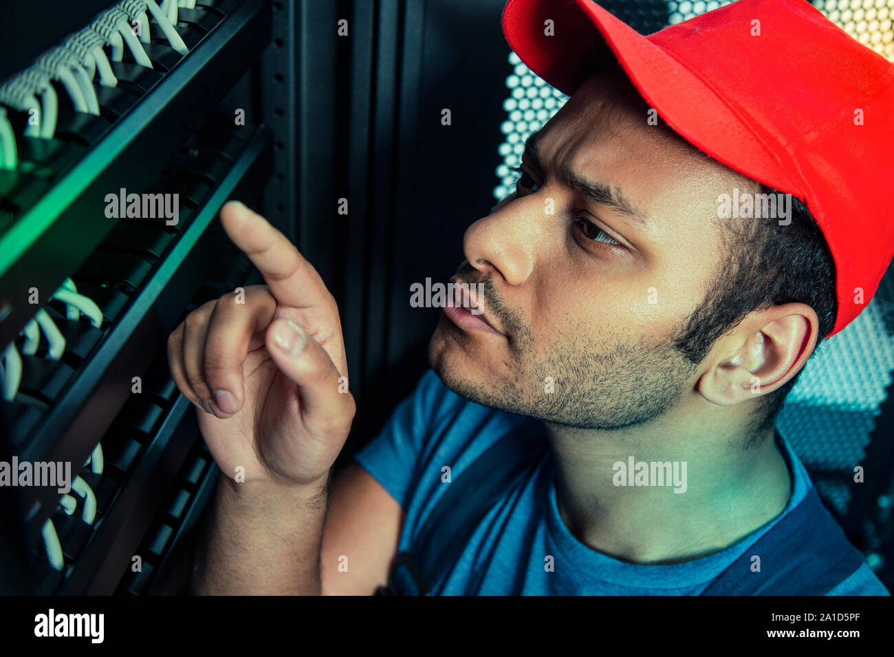 Top view of a serious professional smart engineer Stock Photo - Alamy