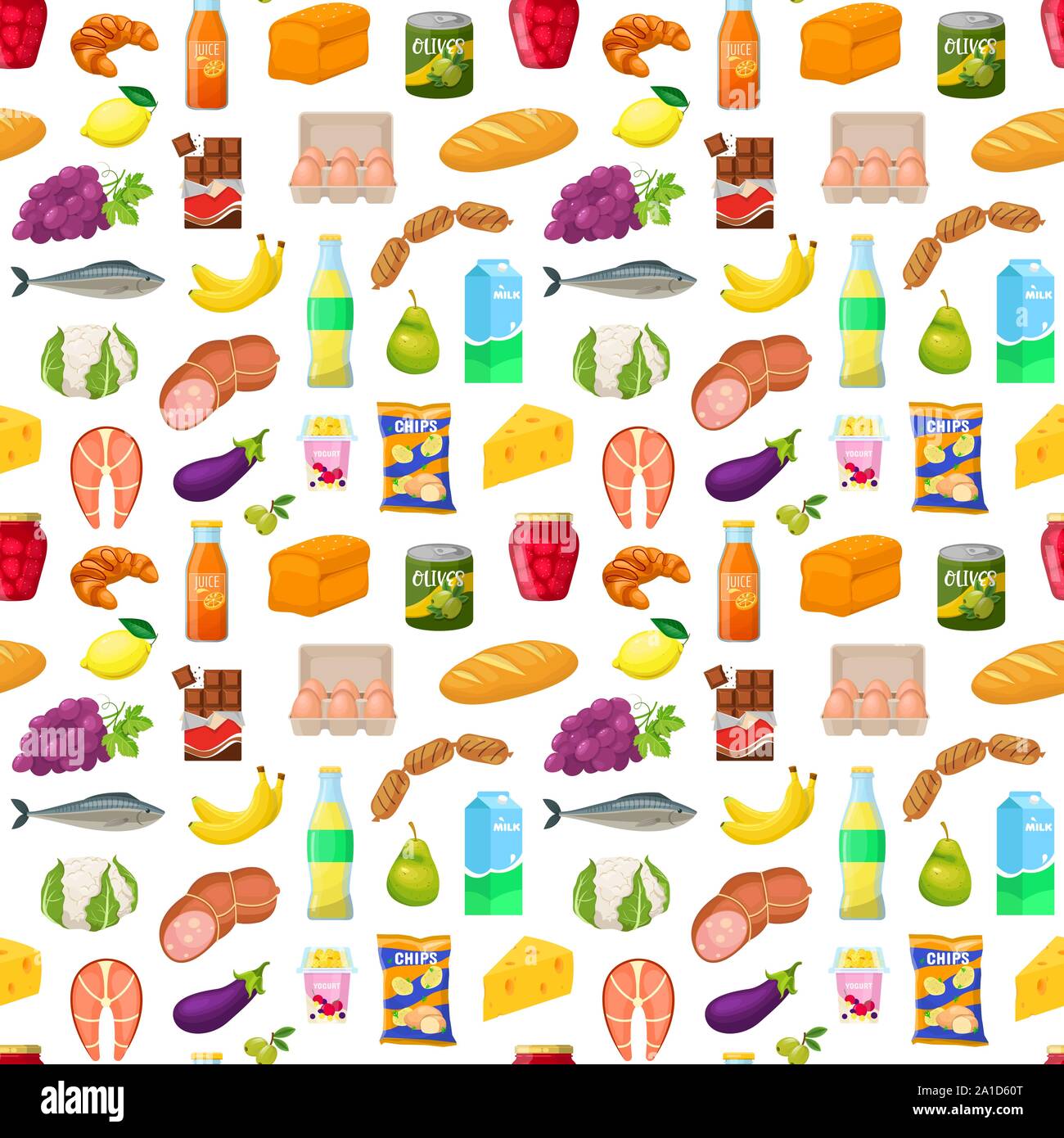 pattern with food Stock Vector Image & Art - Alamy