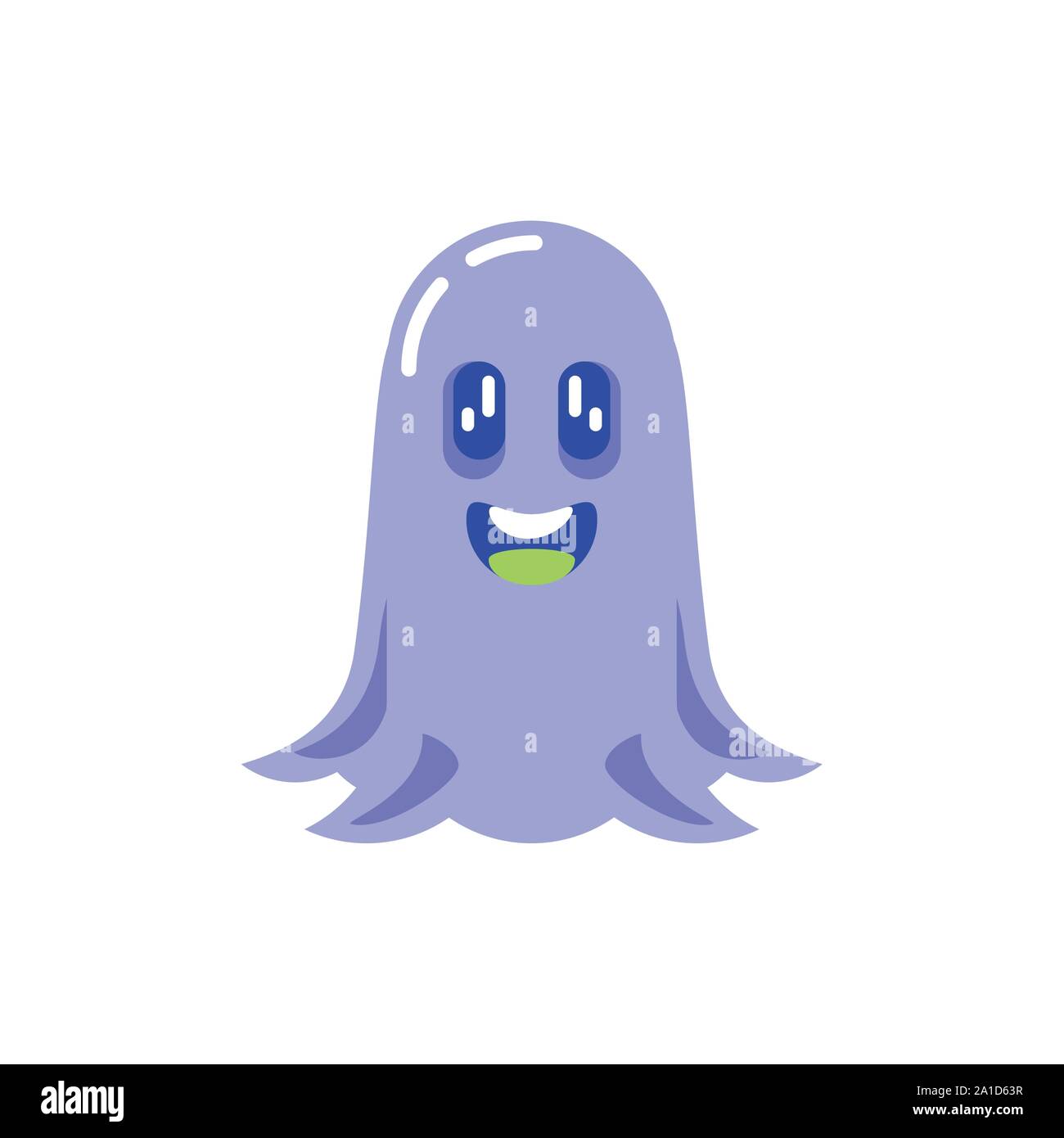 ghost of halloween on white background vector illustration design Stock Vector
