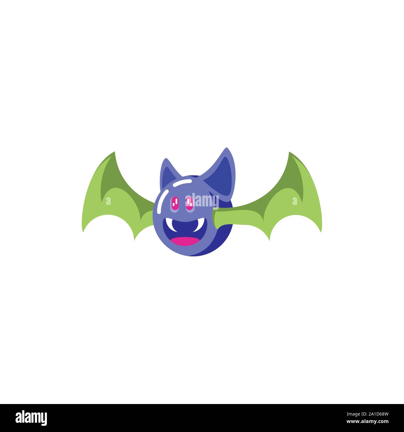 bat flying on white background vector illustration design Stock Vector ...