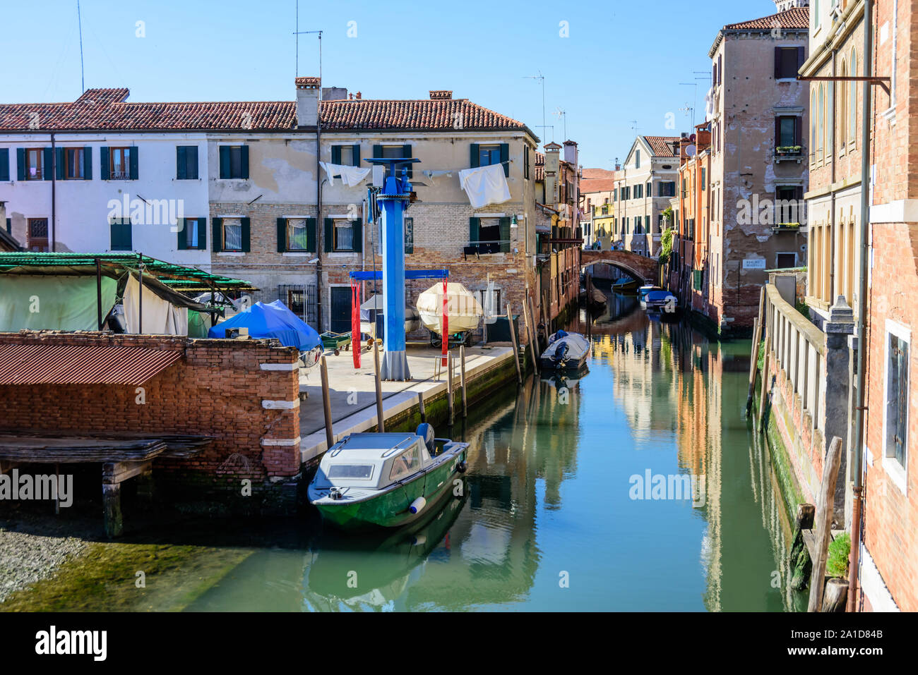 Venedig, Gondelwerft D.co Tramontin & Figli - Venice, Gondola Wharf D.co Tramontin & Figli Stock Photo