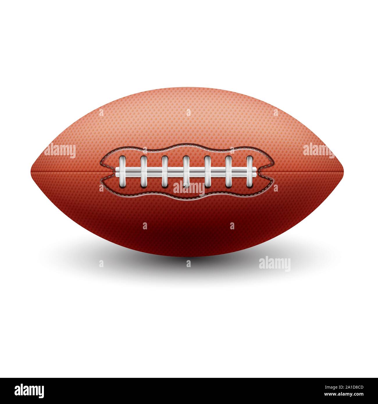Rugby oval ball or american football equipment Stock Vector