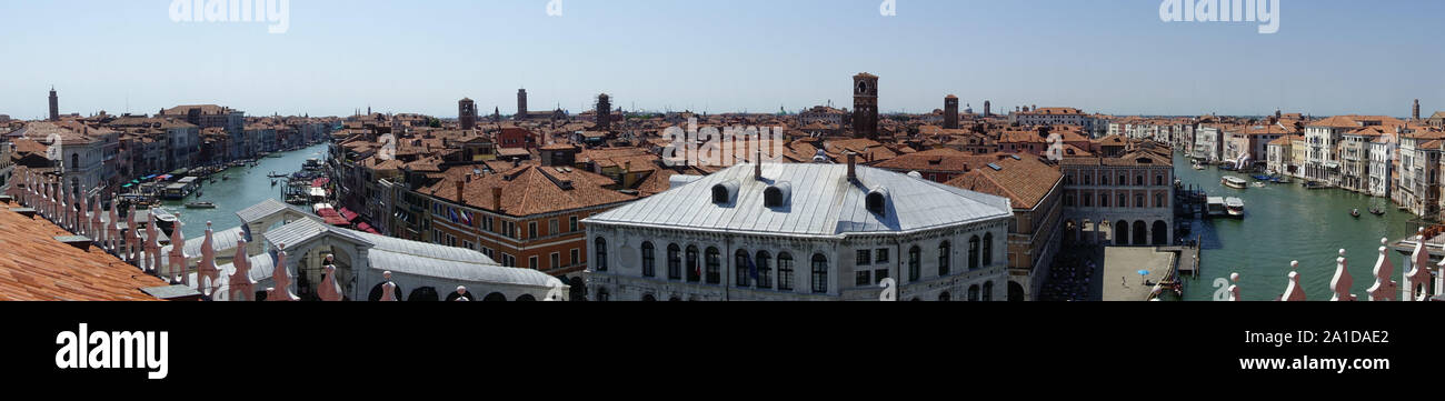 Venedig, Panorama von Fondaco dei Tedeschi - Venice, Panorama Stock Photo