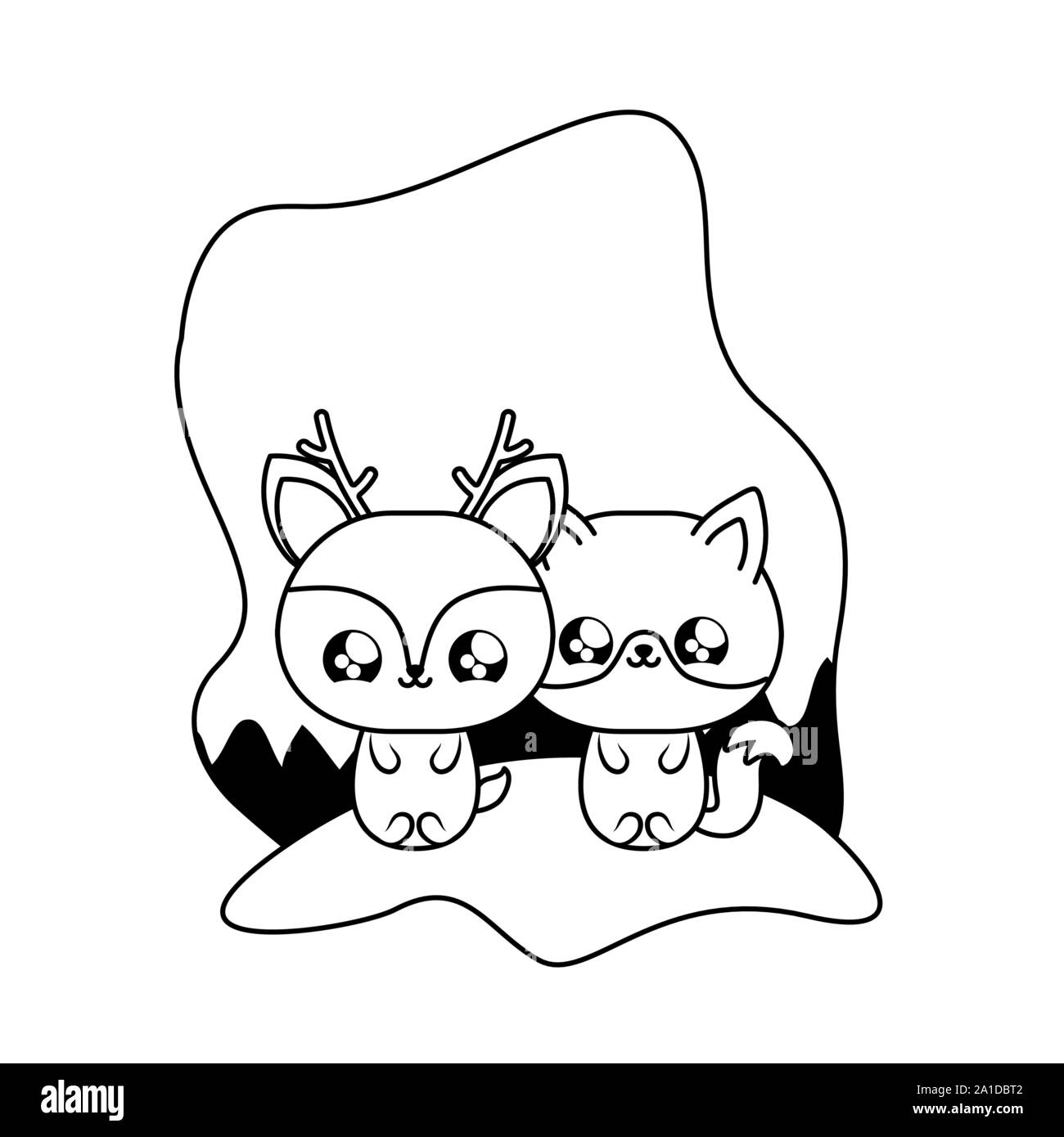 Cute Fox With Reindeer Baby Animals Kawaii Vector Illustration Design Stock Vector Image Art Alamy Cute Fox With Reindeer Baby Animals Kawaii Vector Illustration Design Stock Vector Image Art Alamy