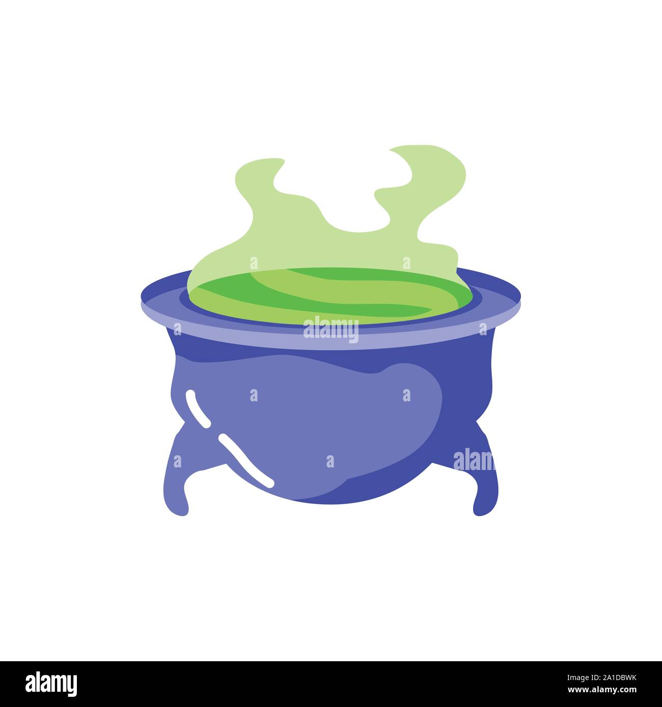 cauldron bubbly of witch on white background vector illustration design ...
