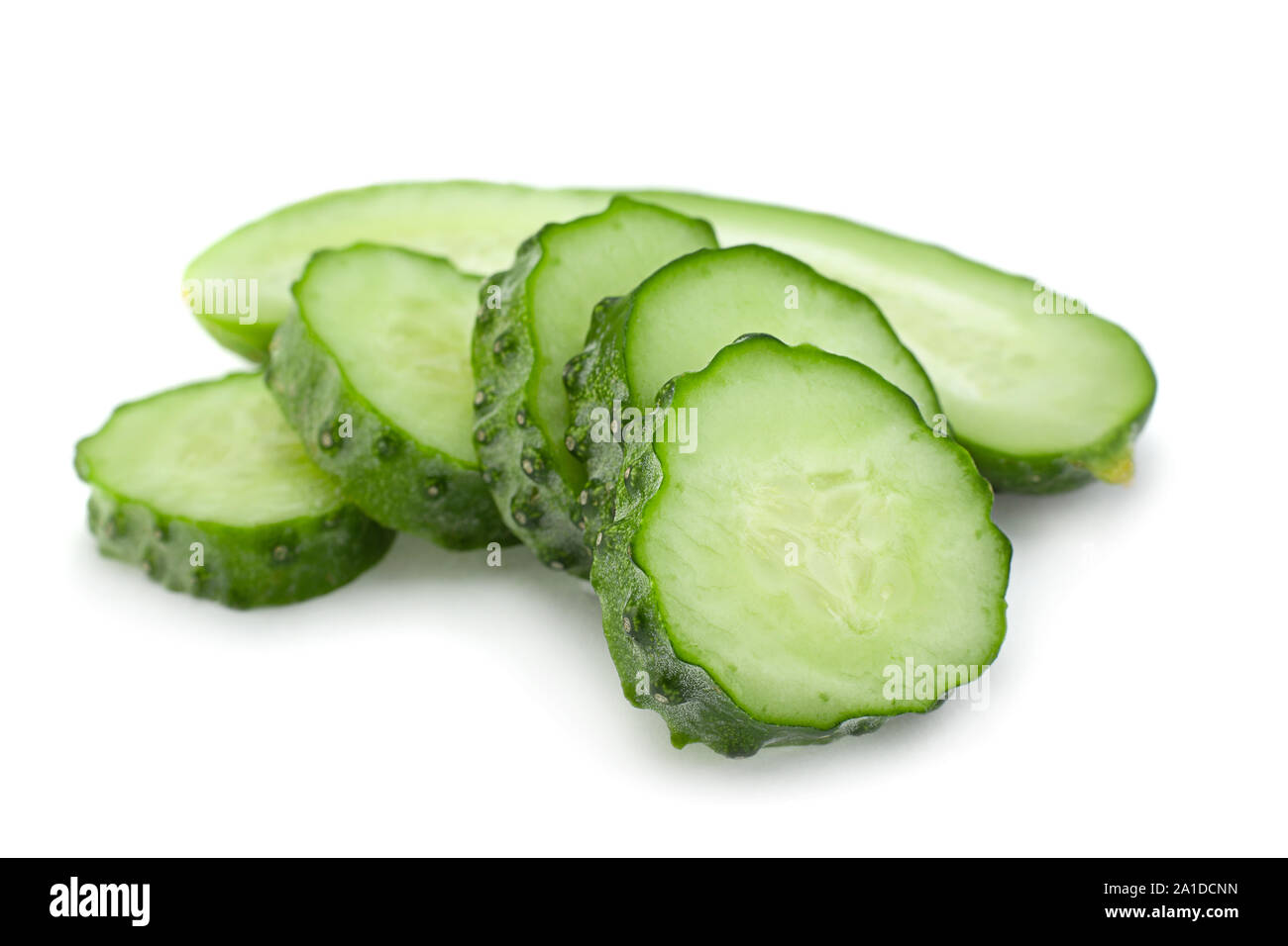 Cucumber vegetable closeup isolated on white background Stock Photo - Alamy