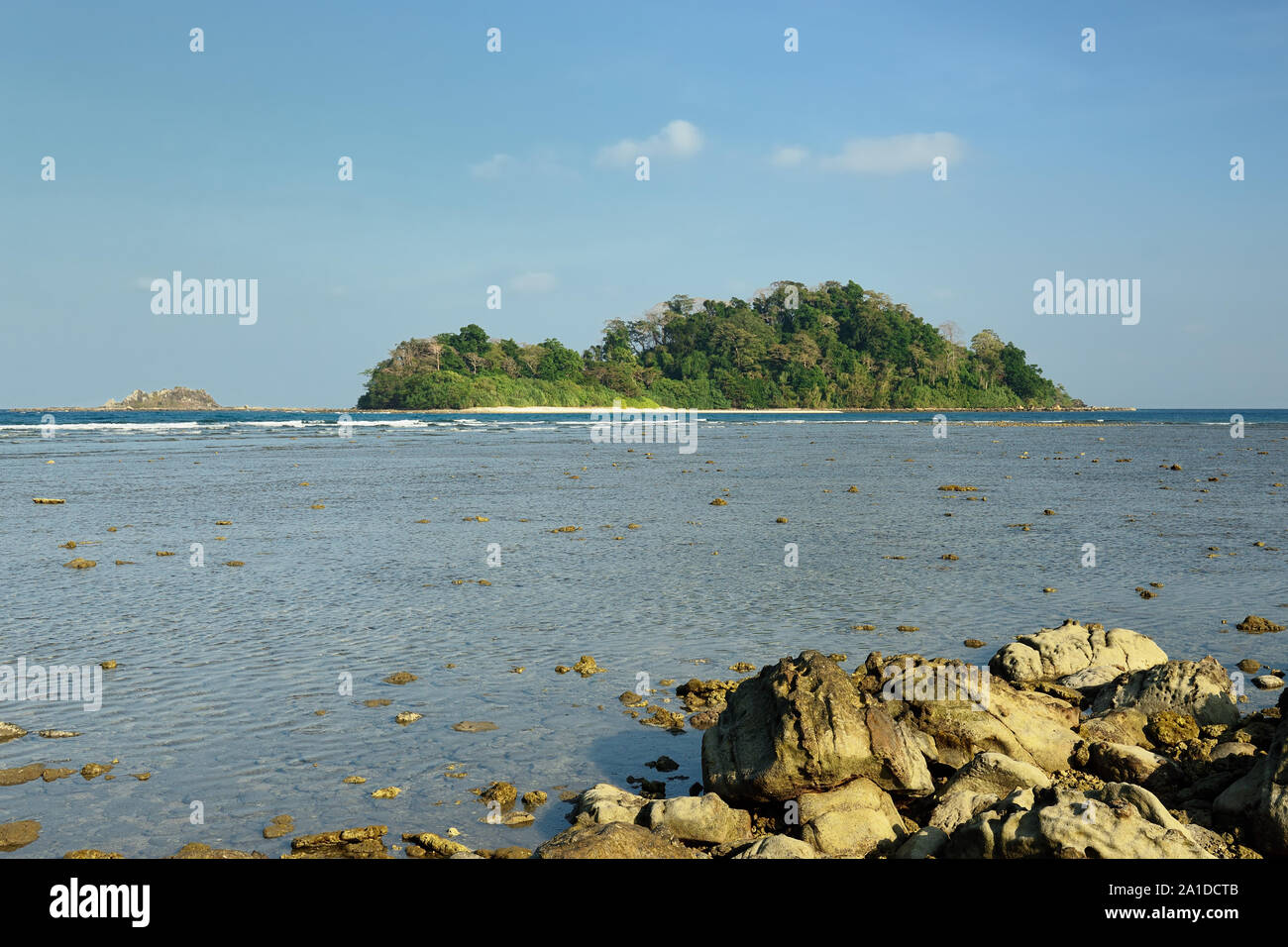 View on the Kalipur Beach of the Andaman and Nicobar Islands, India Stock Photo